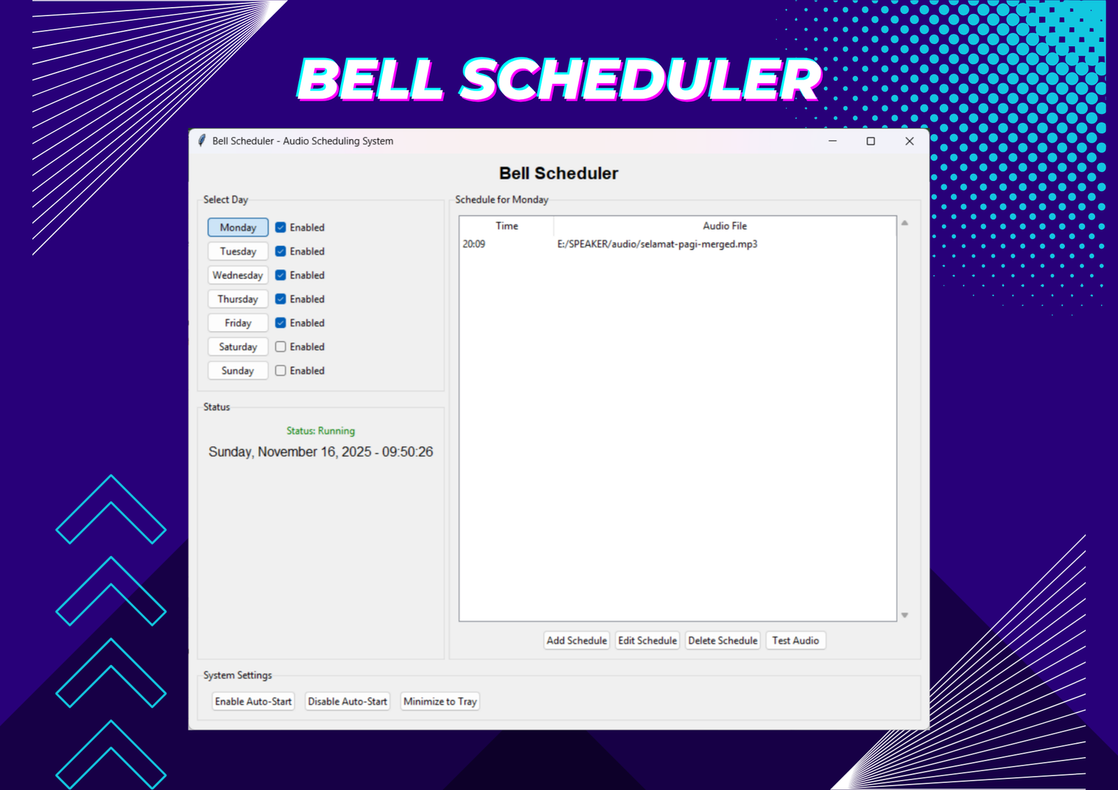 Bell Scheduler Application For School and Office