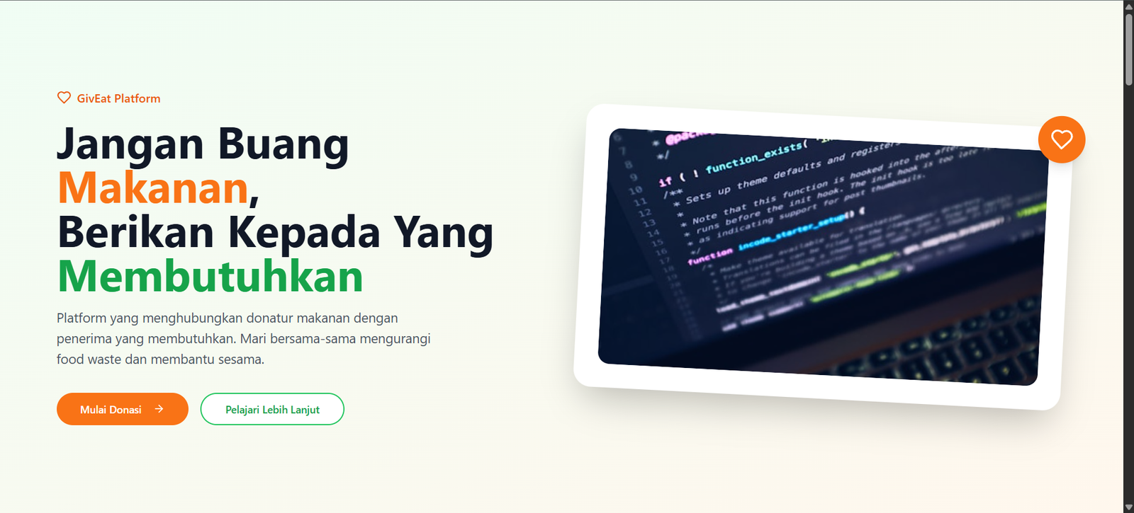 Landing Page Bisnis Interaktif
