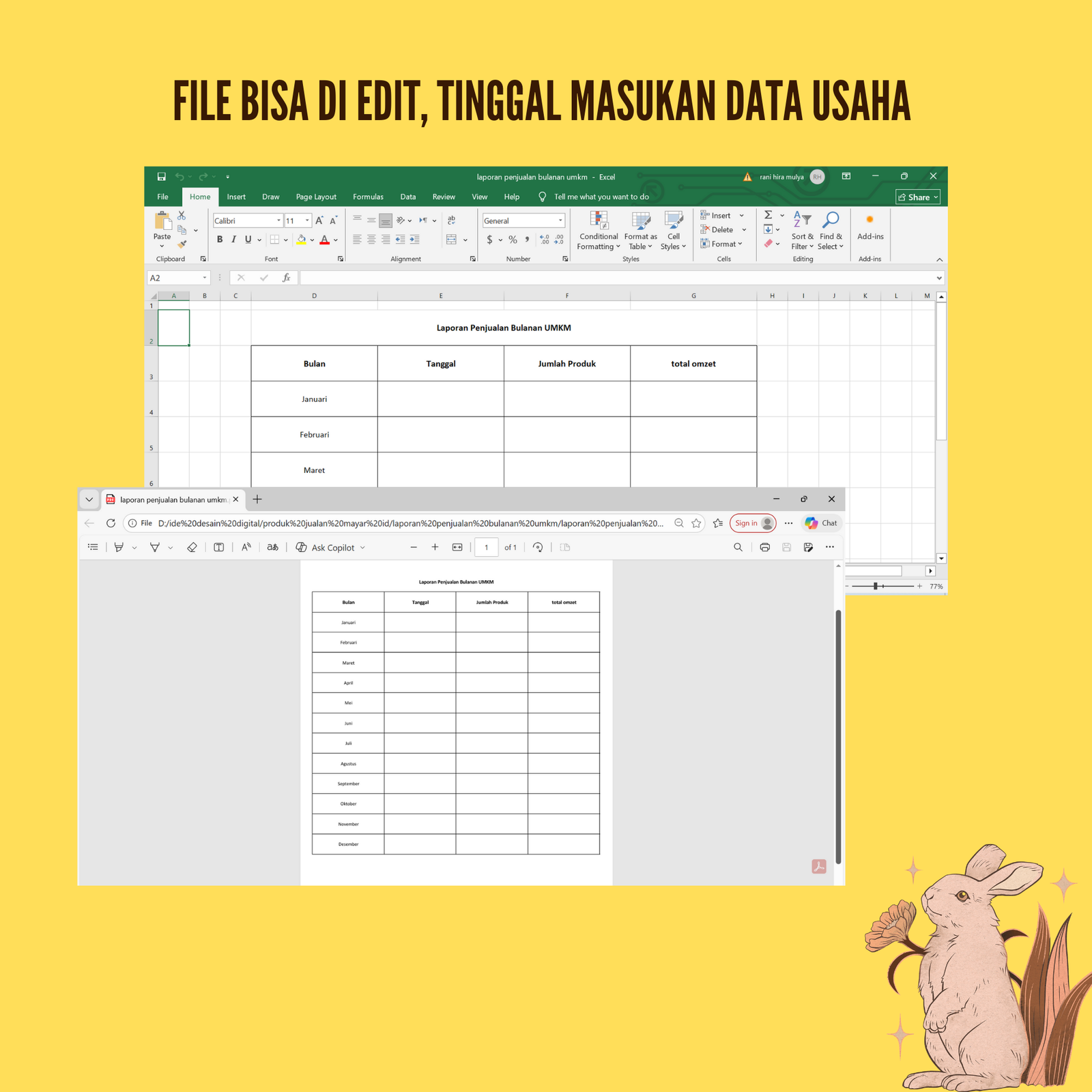 Bundle Laporan Penjualan UMKM